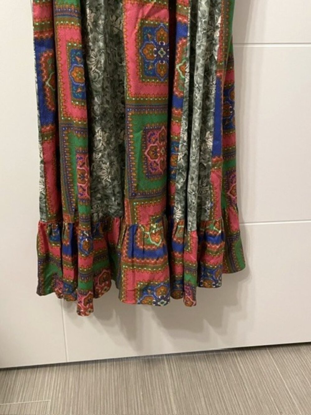 Natural Life Amina Maxi Dress Patchwork Boho Beaded Small - Picture 10 of 16
